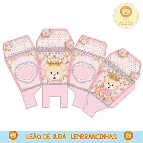 caixinha para festa ursinha princesa
