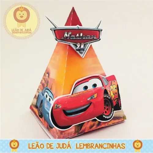 Caixinha Piramide Tema Carros modelo 2