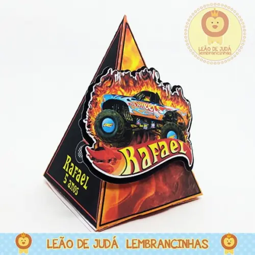 Caixinha Piramide Tema hot wheels