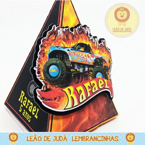 Caixinha Piramide Tema hot wheels