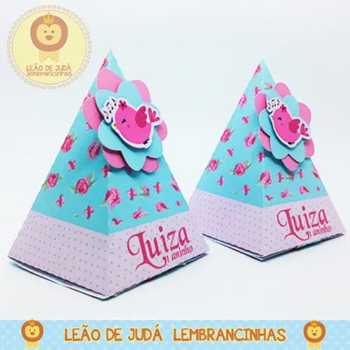 Caixinha Piramide Tema jardim modelo 6