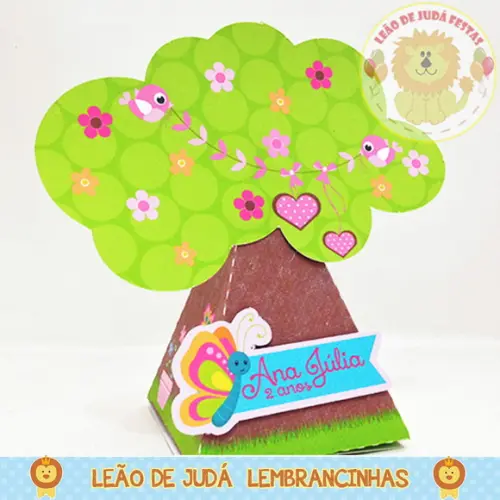 Caixinha Piramide Tema jardim modelo 4