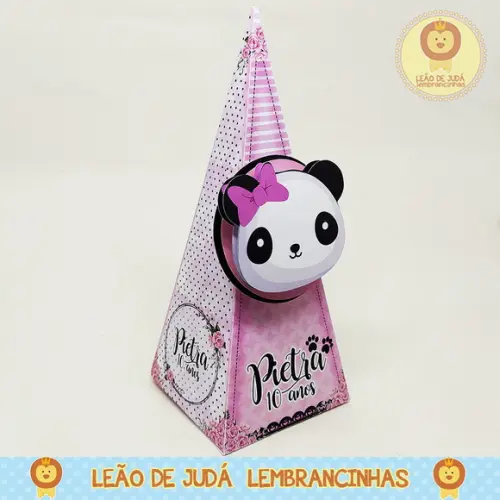 Caixinha piramide tema panda