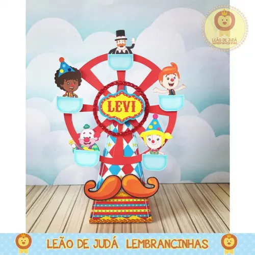 Caixinha piramide tema Mundo Bita circo