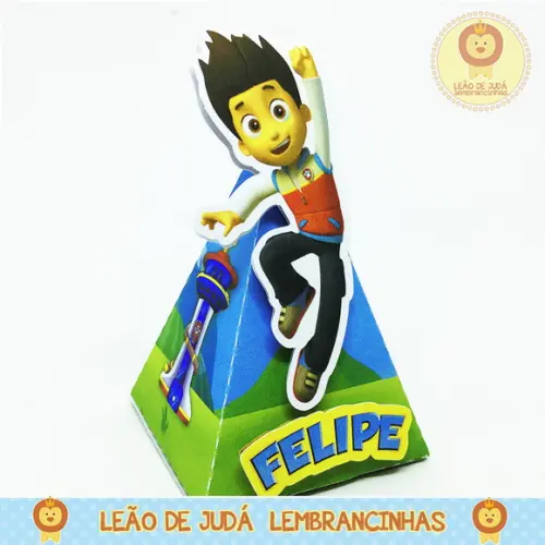 Caixinha Piramide Tema Patrulha canina