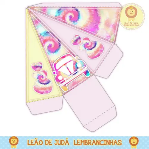 caixinha piramide tie dye
