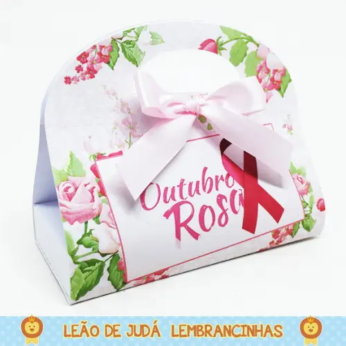Caixinha Porta Esmalte e mini Lixa tema Outubro rosa