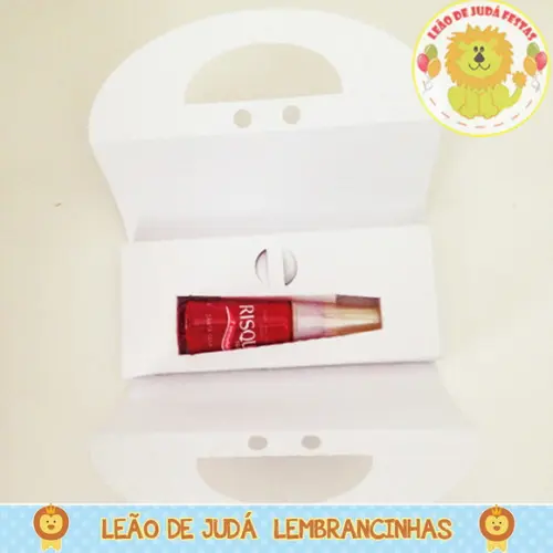 Caixinha Porta Esmalte e Mini Lixa Tema Paris