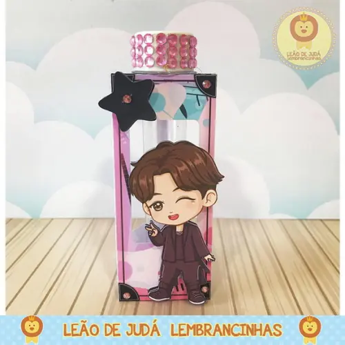 Caixinha porta tubete tema BTS