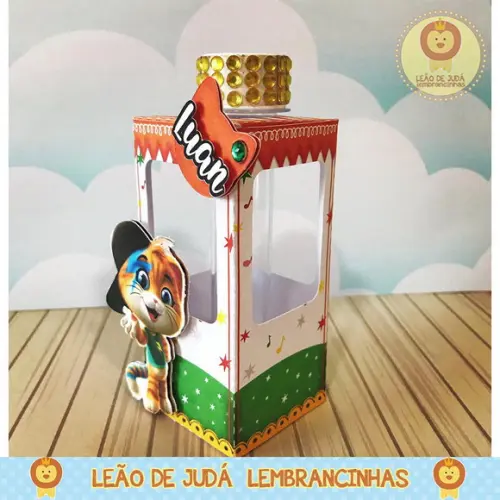 Caixinha porta tubete tema 44 gatos
