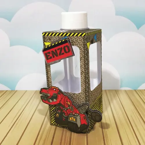 Caixinha porta tubete tema dinotrux