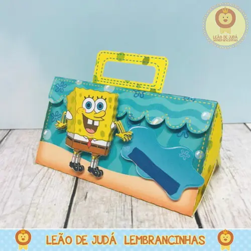 Caixinha Scallop Tema Bob Esponha