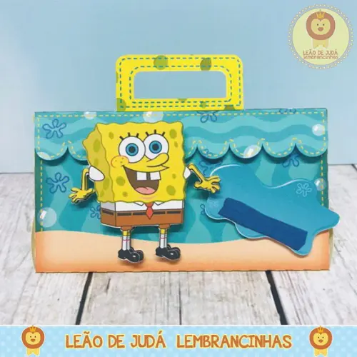 Caixinha Scallop Tema Bob Esponha