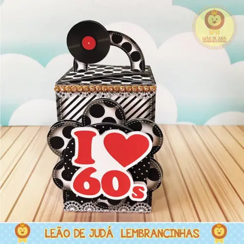 Caixinha Suécia tema anos 60