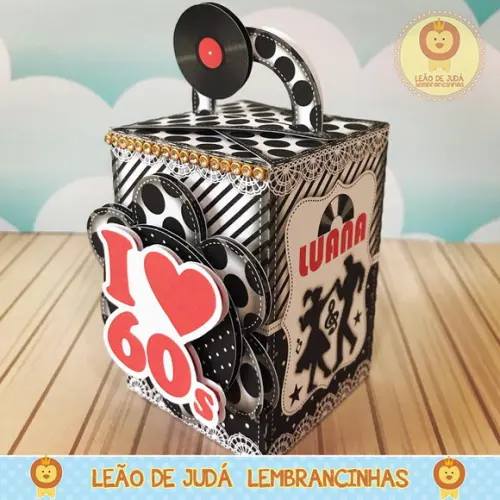 Caixinha Suécia tema anos 60