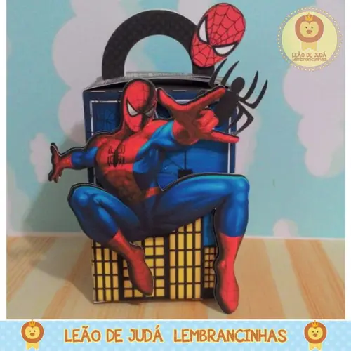 Caixinha Suécia tema Homem Aranha