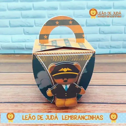 Caixinha Sushi com alça URSO AVIADOR