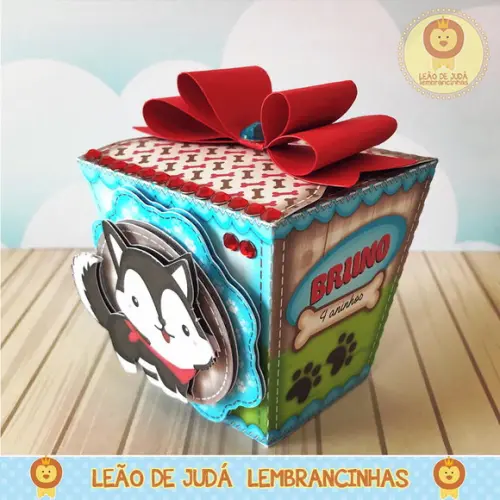 Caixinha Sushi Tema Cachorrinho