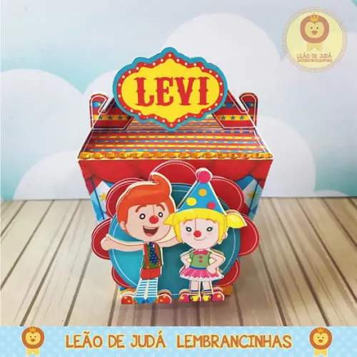 Caixinha Sushi Tema Mundo Bita Circo