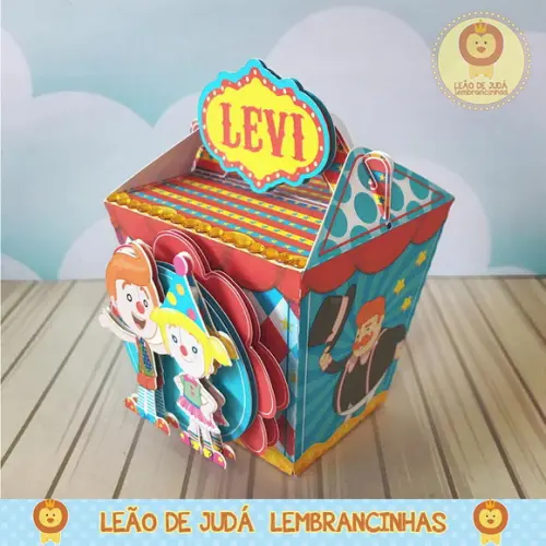Caixinha Sushi Tema Mundo Bita Circo