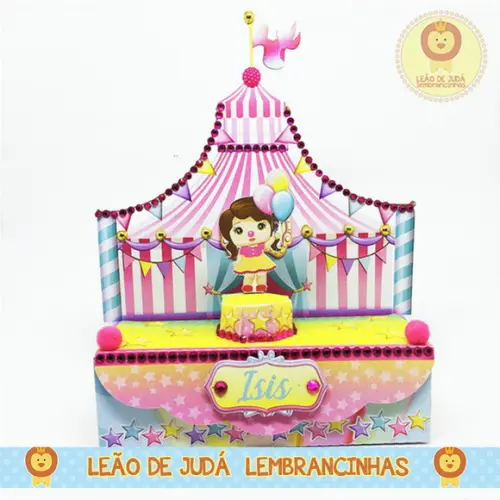 Caixinha tema Circo rosa