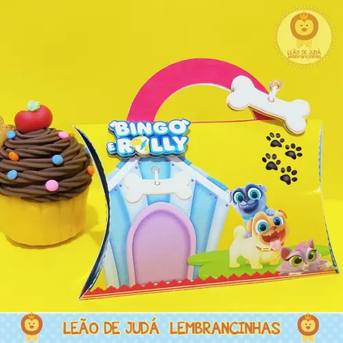 Caixinha Travesseiro Tema bingo e rolly