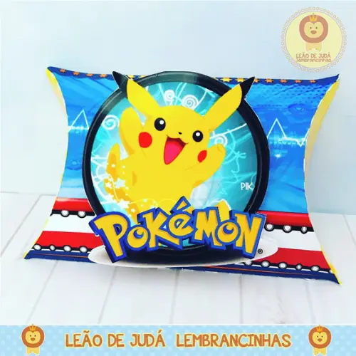 Caixinha Travesseiro tema Pokemon