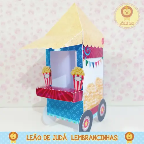 Carrinho de pipoca para festa tema patati patatá