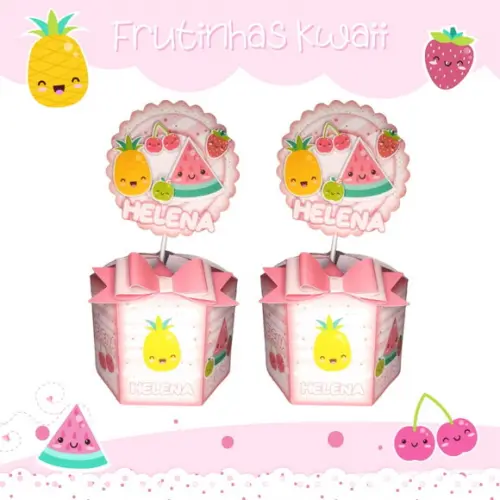 Centro de Mesa Frutas Kawaii