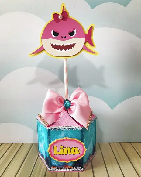 Centro De Mesa Tema Baby Shark
