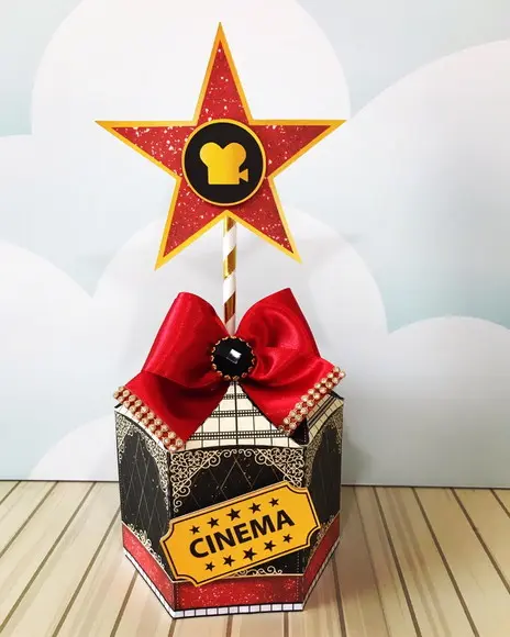 Centro de Mesa Tema Cinema Hollywood