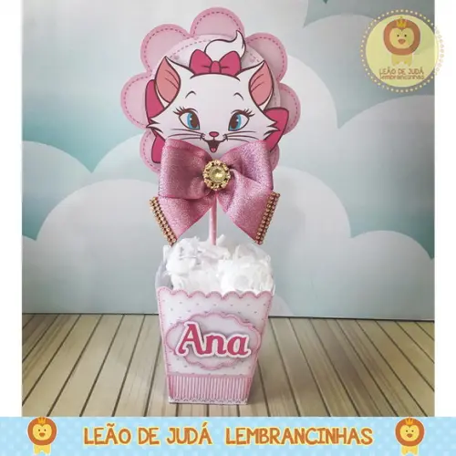 Centro de Mesa Tema Gatinha Marie