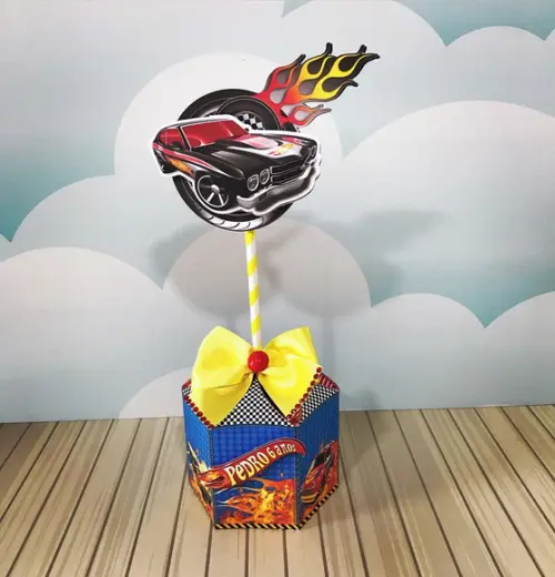 Centro De Mesa Tema Hot Wheels