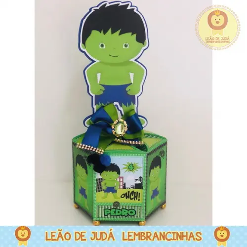 Centro De Mesa Tema Hulk