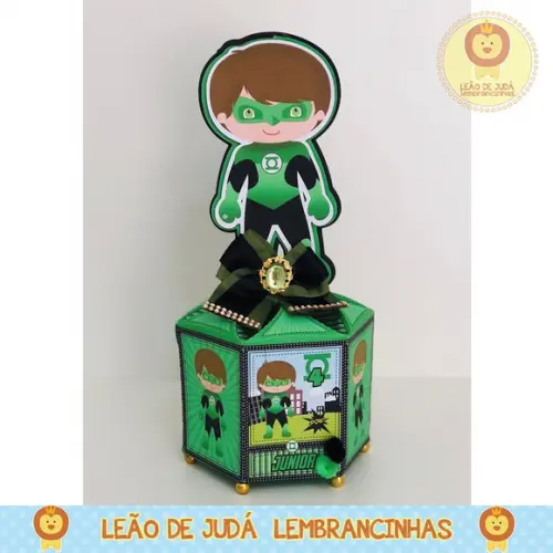 Centro De Mesa Tema Lanterna Verde