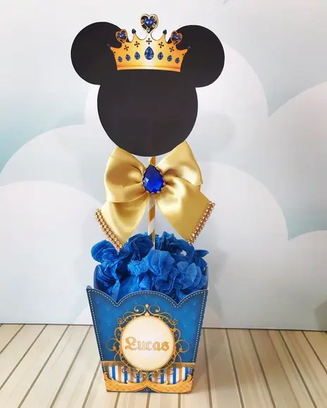 Centro de Mesa Tema Mickey Realeza