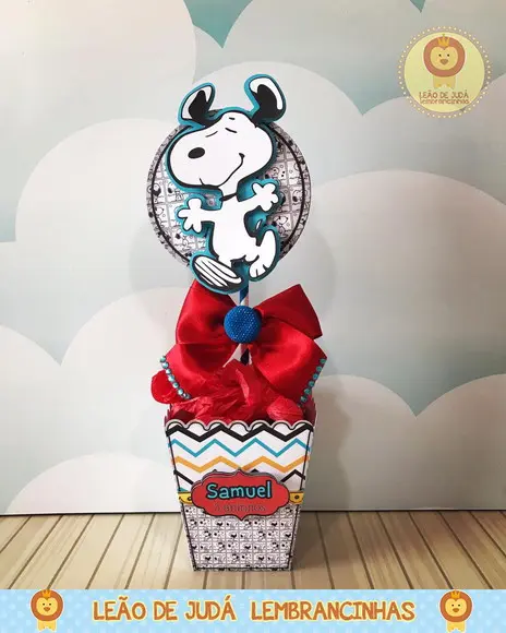 Centro de Mesa Tema Snoopy