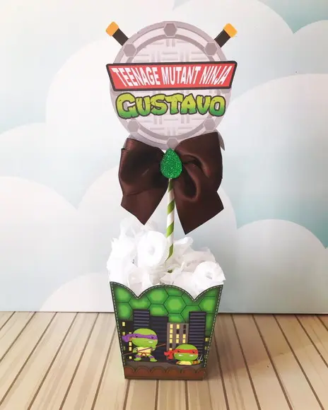 Centro De Mesa Tema Tartaruga Ninja