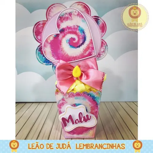 Centro De Mesa Tema Tie Dye