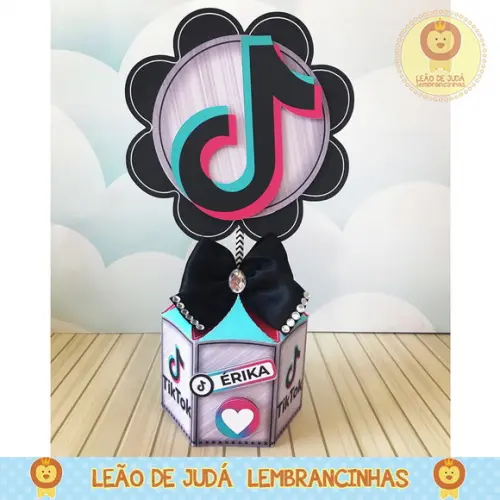 Centro De Mesa Tema Tik Tok