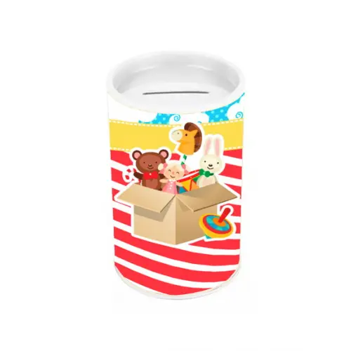 Cofrinho Tema Fabrica de Brinquedos