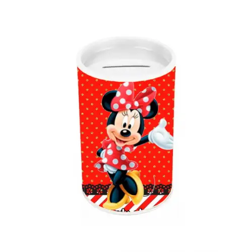 Cofrinho Tema Minnie Vermelha