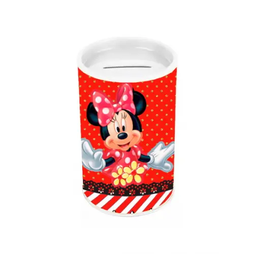 Cofrinho Tema Minnie Vermelha