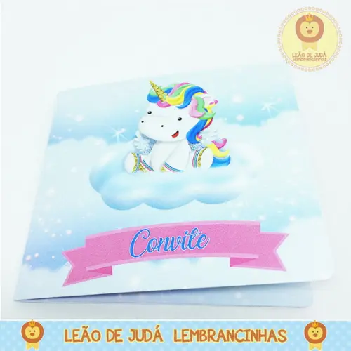 Convite Âmbar Tema Unicórnio