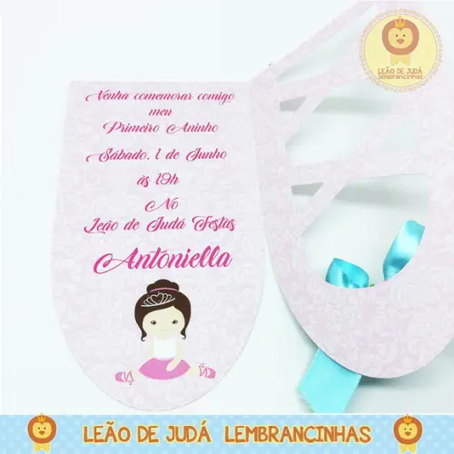 Convite Ametista Tema Bailarinha