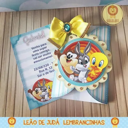Convite Baby Looney Tunes