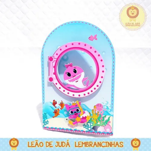 Convite Baby Shark menina