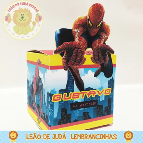 CONVITE CUBO tema Homem Aranha