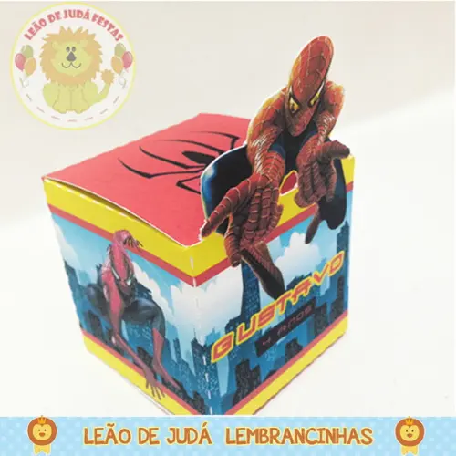 CONVITE CUBO tema Homem Aranha