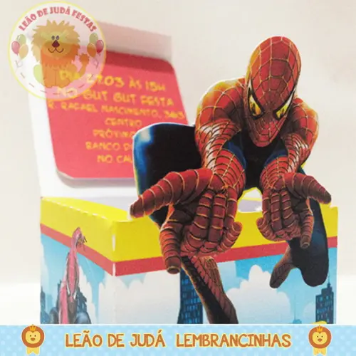 CONVITE CUBO tema Homem Aranha